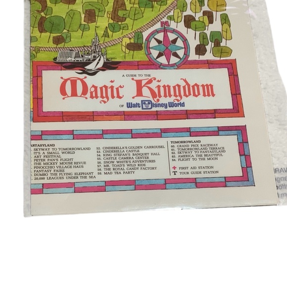 NWT Disney 50th Anniversary Vault Series Magic Kingdom Folded Paper Souvenir Map - Picture 5 of 7